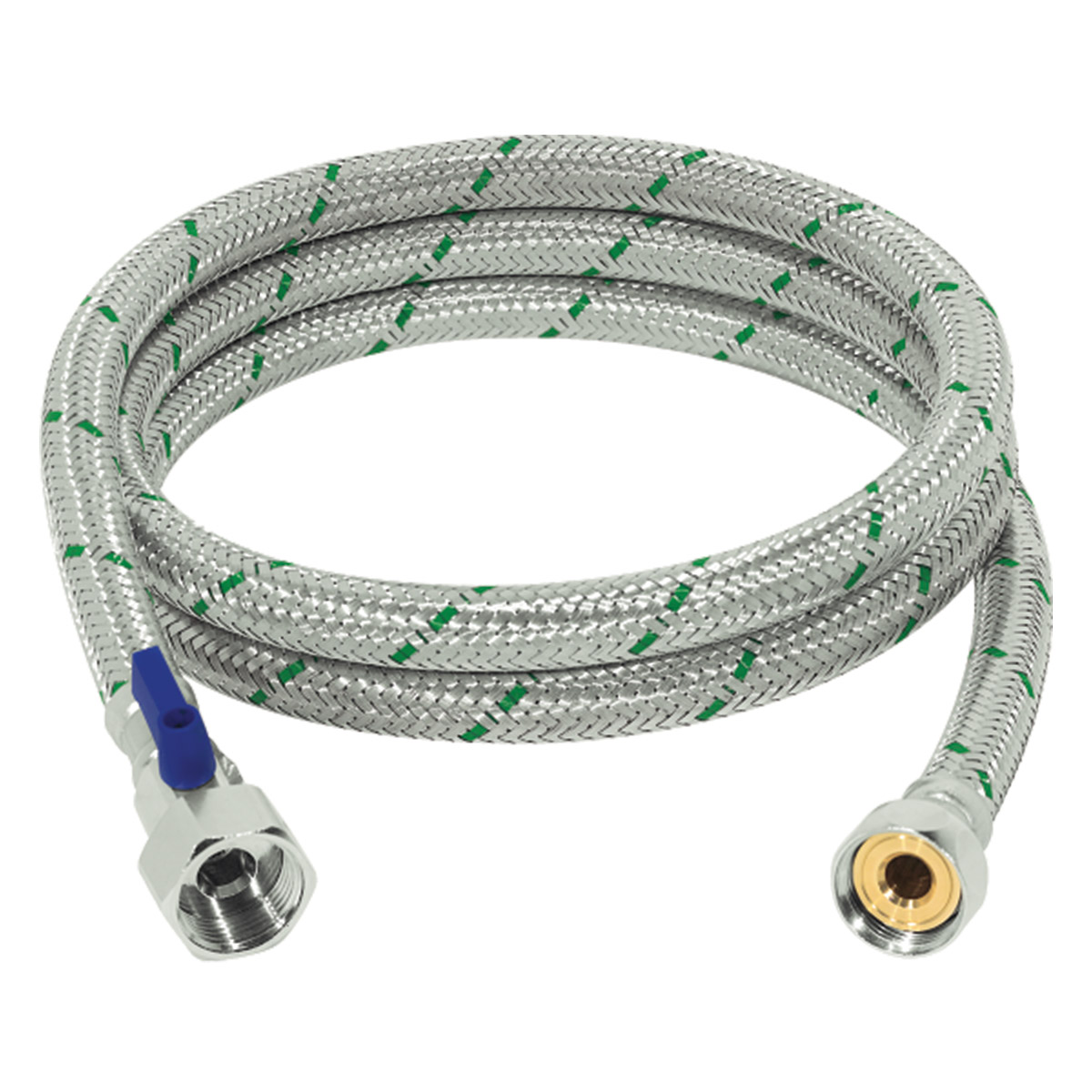 Входной шланг с запорным краном G3/4-G3/4, 2м, пластик - Аквабрит